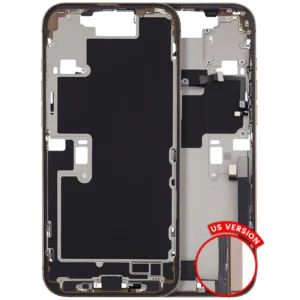 Mid-Frame Housing W/ Charging Port Flex & Small Parts For iPhone 16 Pro Max (US Version) (Used OEM Pull: Grade B) (Desert Titanium)