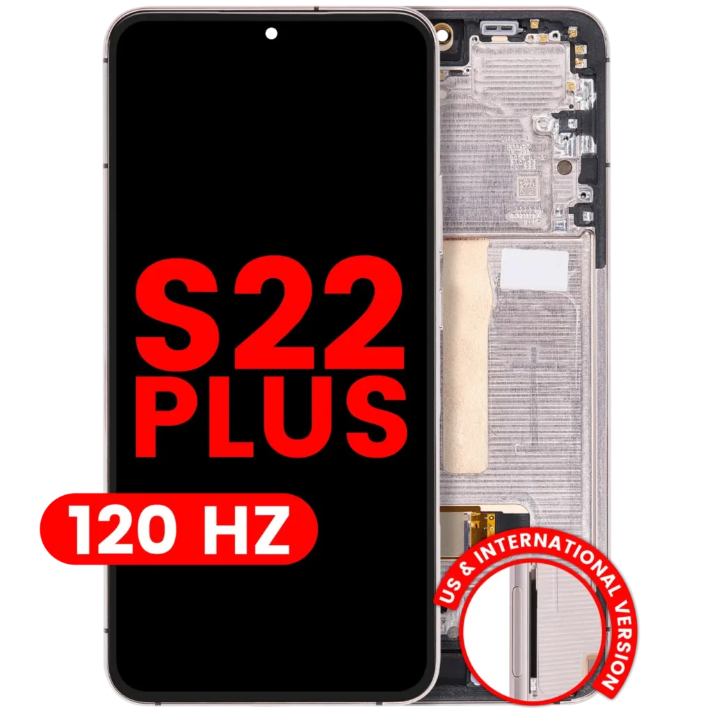 OLED Assembly With Frame For Samsung Galaxy S22 Plus 5G (US & International Version) (Aftermarket Plus) (120Hz) (Pink Gold / Violet)
