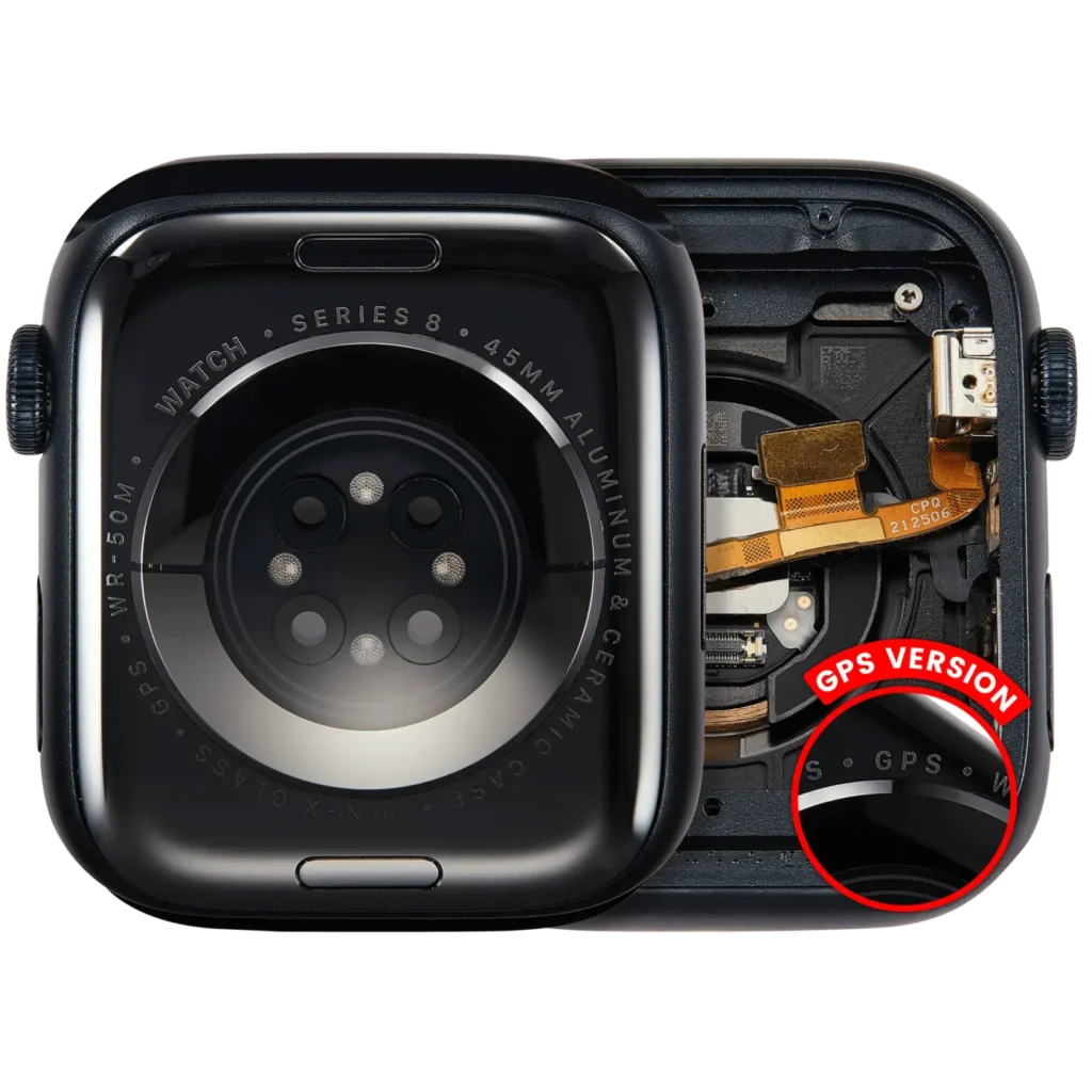 Housing Assembly Compatible For Watch Series 8 (45MM) (Used OEM Pull: Grade A) (GPS Version) (Aluminum / Midnight)