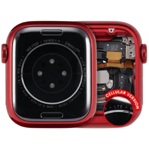 Housing Assembly Compatible For Watch Series 9 (41MM) (Used OEM Pull: Grade A) (Cellular Version) (Aluminum / Red)