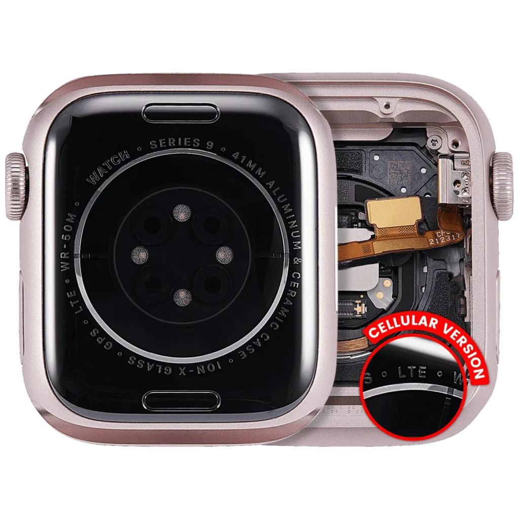 Housing Assembly Compatible For Watch Series 9 (41MM) (Used OEM Pull: Grade A) (Cellular Version) (Aluminum / Pink)