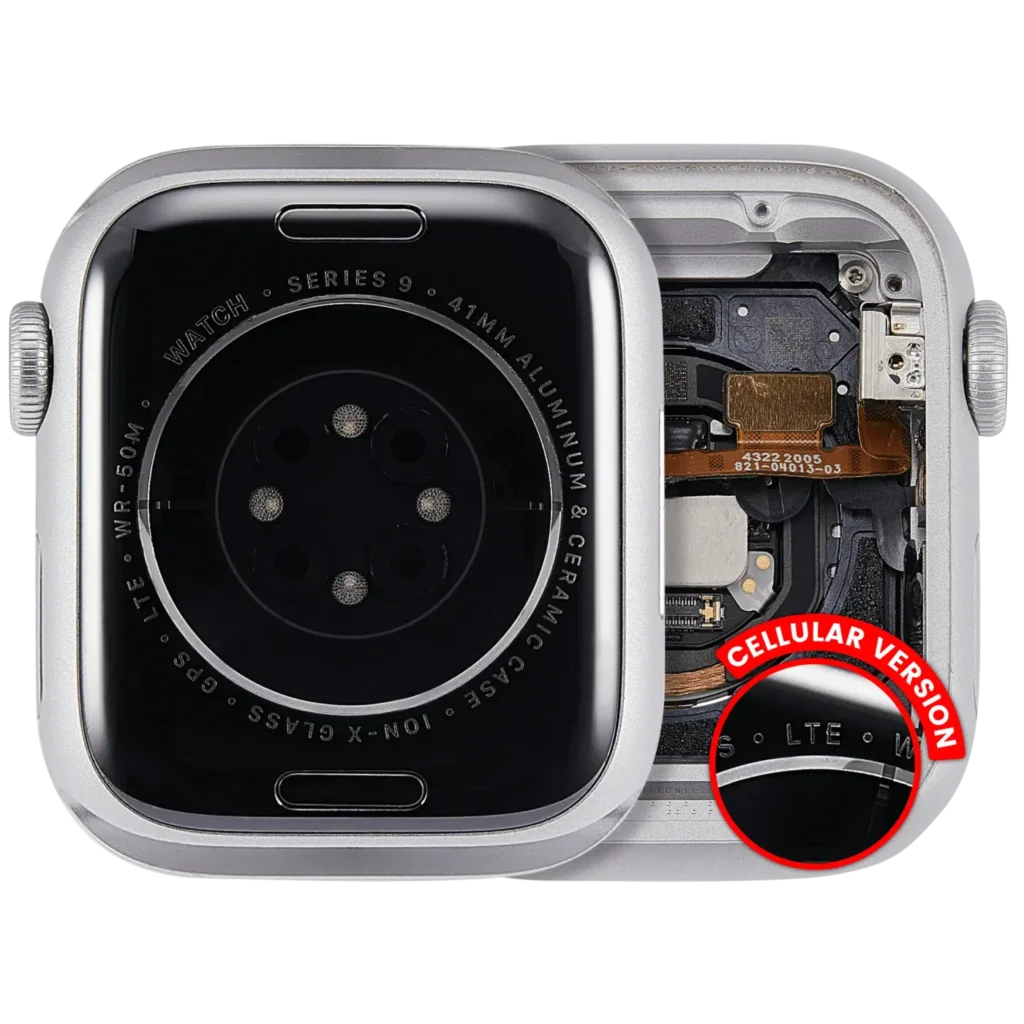 Housing Assembly Compatible For Watch Series 9 (41MM) (Used OEM Pull: Grade A) (Cellular Version) (Aluminum / Silver)