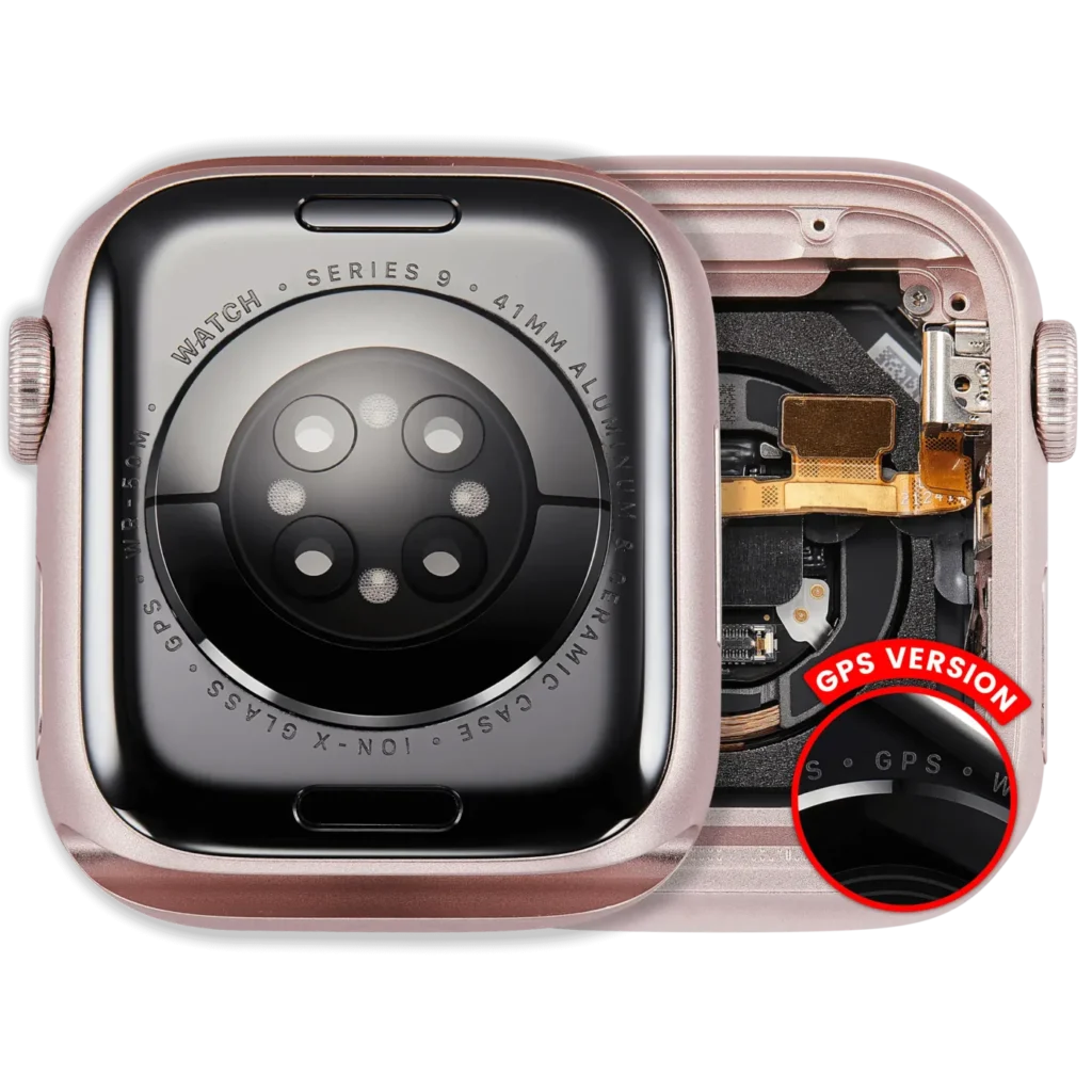 Housing Assembly Compatible For Watch Series 9 (41MM) (Used OEM Pull: Grade A) (GPS Version) (Aluminum / Pink)
