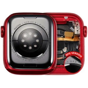 Housing Assembly Compatible For Watch Series 9 (41MM) (Used OEM Pull: Grade A) (GPS Version) (Aluminum / Red)