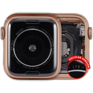 Housing Assembly Compatible For Watch Series 5 (40MM) (Used OEM Pull: Grade A) (Cellular Version) (Aluminum / Gold)
