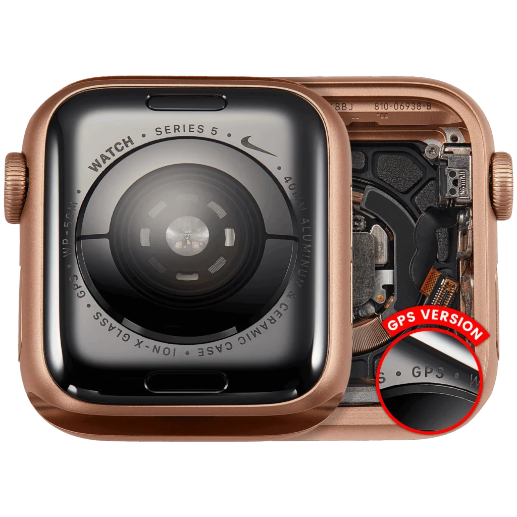Housing Assembly Compatible For Watch Series 5 (40MM) (Used OEM Pull: Grade A) (GPS Version) (Aluminum / Gold)