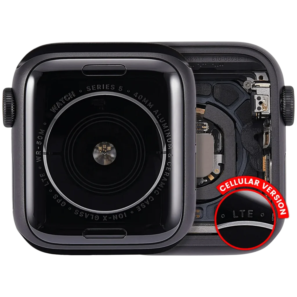 Housing Assembly Compatible For Watch Series 5 (40MM) (Used OEM Pull: Grade A) (Cellular Version) (Aluminum / Space Black)