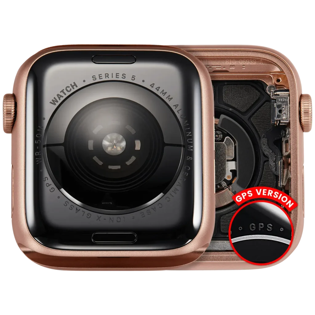 Housing Assembly Compatible For Watch Series 5 (44MM) (Used OEM Pull: Grade A) (GPS Version) (Aluminum / Gold)