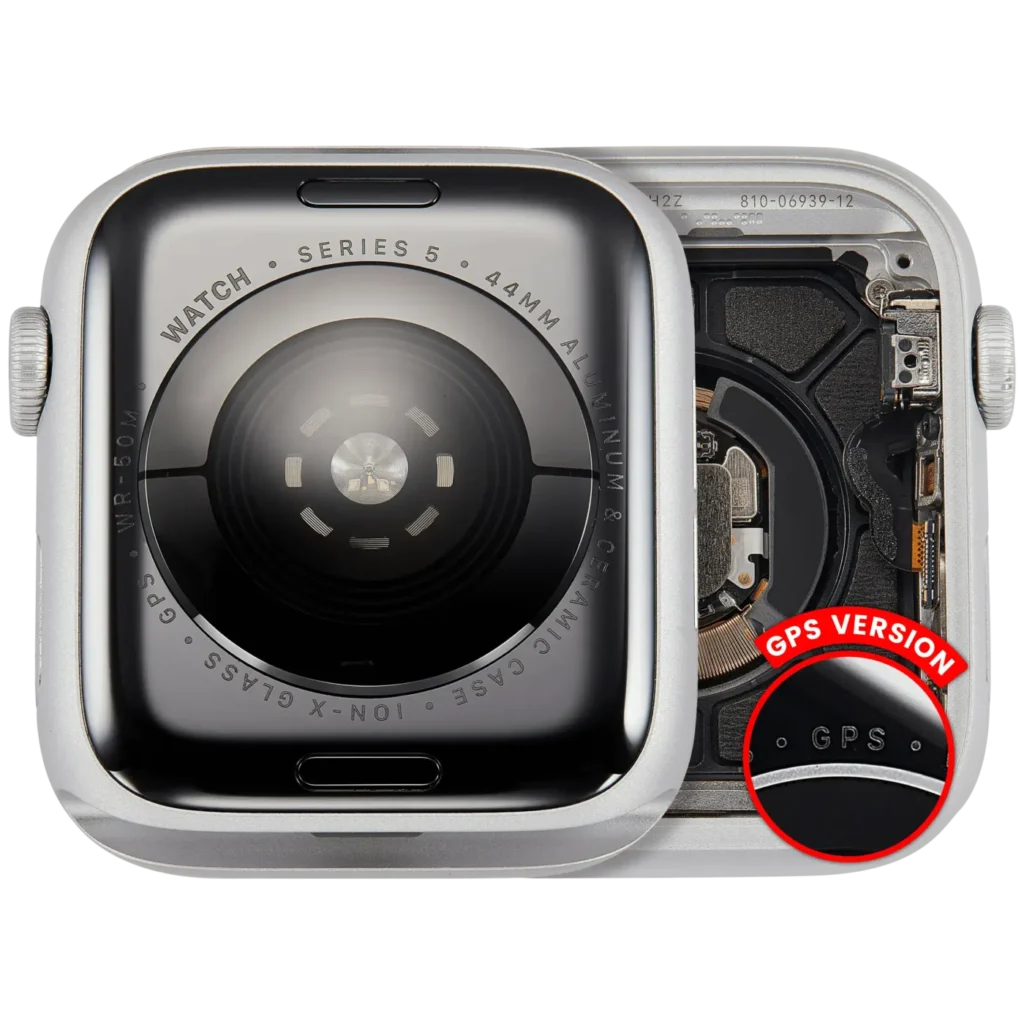 Housing Assembly Compatible For Watch Series 5 (44MM) (Used OEM Pull: Grade A) (GPS Version) (Aluminum / Silver)