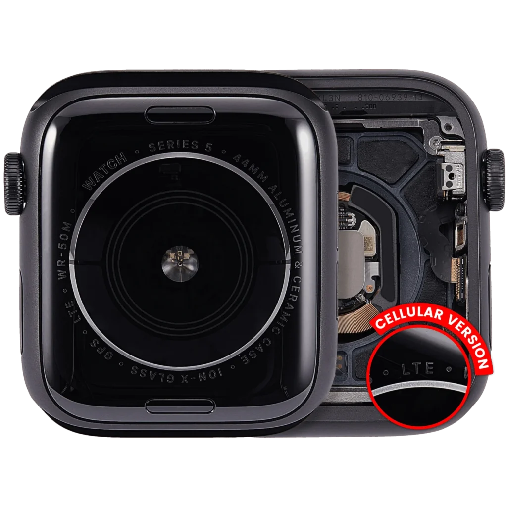 Housing Assembly Compatible For Watch Series 5 (44MM) (Used OEM Pull: Grade A) (Cellular Version) (Aluminum / Space Black)