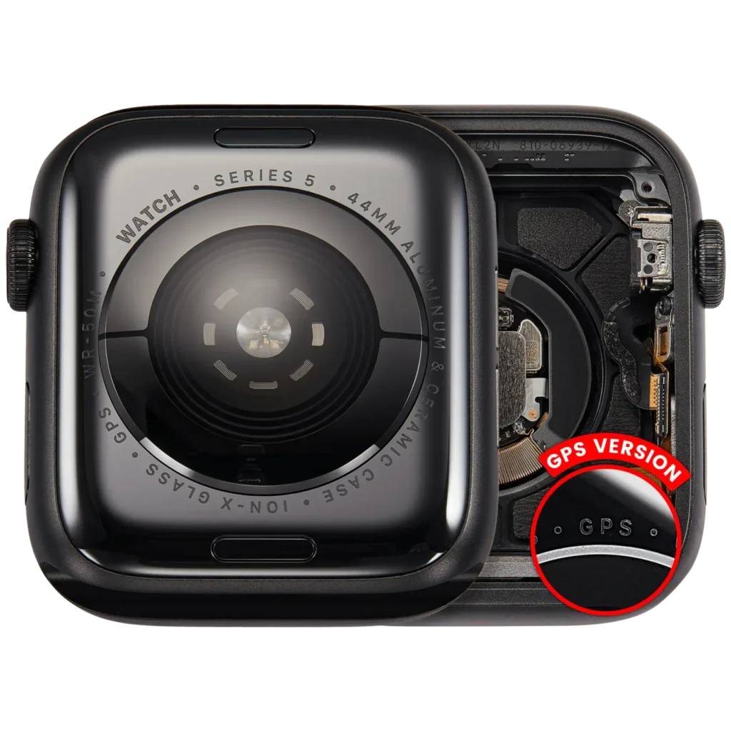 Housing Assembly Compatible For Watch Series 5 (44MM) (Used OEM Pull: Grade A) (GPS Version) (Aluminum / Space Black)