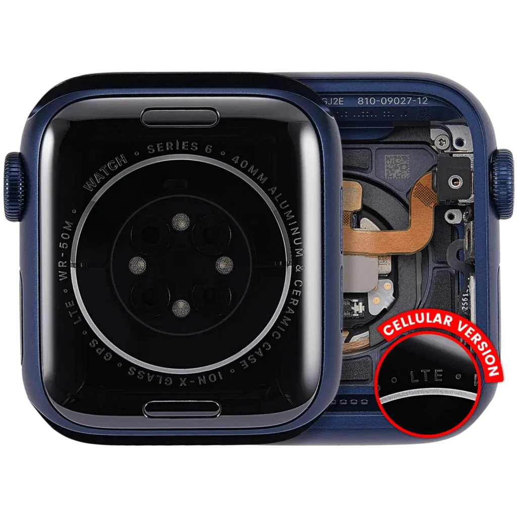 Housing Assembly Compatible For Watch Series 6 (40MM) (Used OEM Pull: Grade A) (Cellular Version) (Aluminum / Blue)