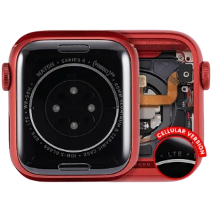 Housing Assembly Compatible For Watch Series 6 (40MM) (Used OEM Pull: Grade A) (Cellular Version) (Aluminum / Red)