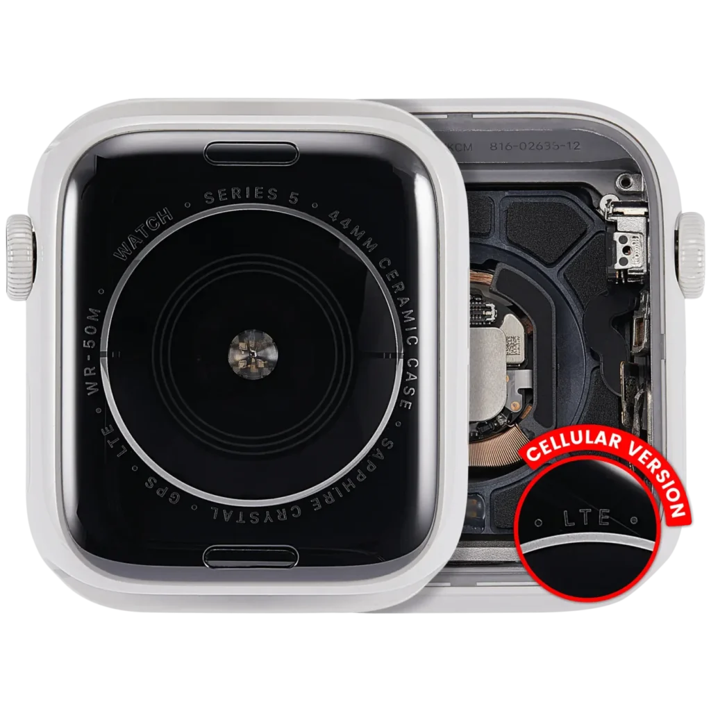 Housing Assembly Compatible For Watch Series 5 (44MM) (Used OEM Pull: Grade A) (Cellular Version) (Ceramic / White)