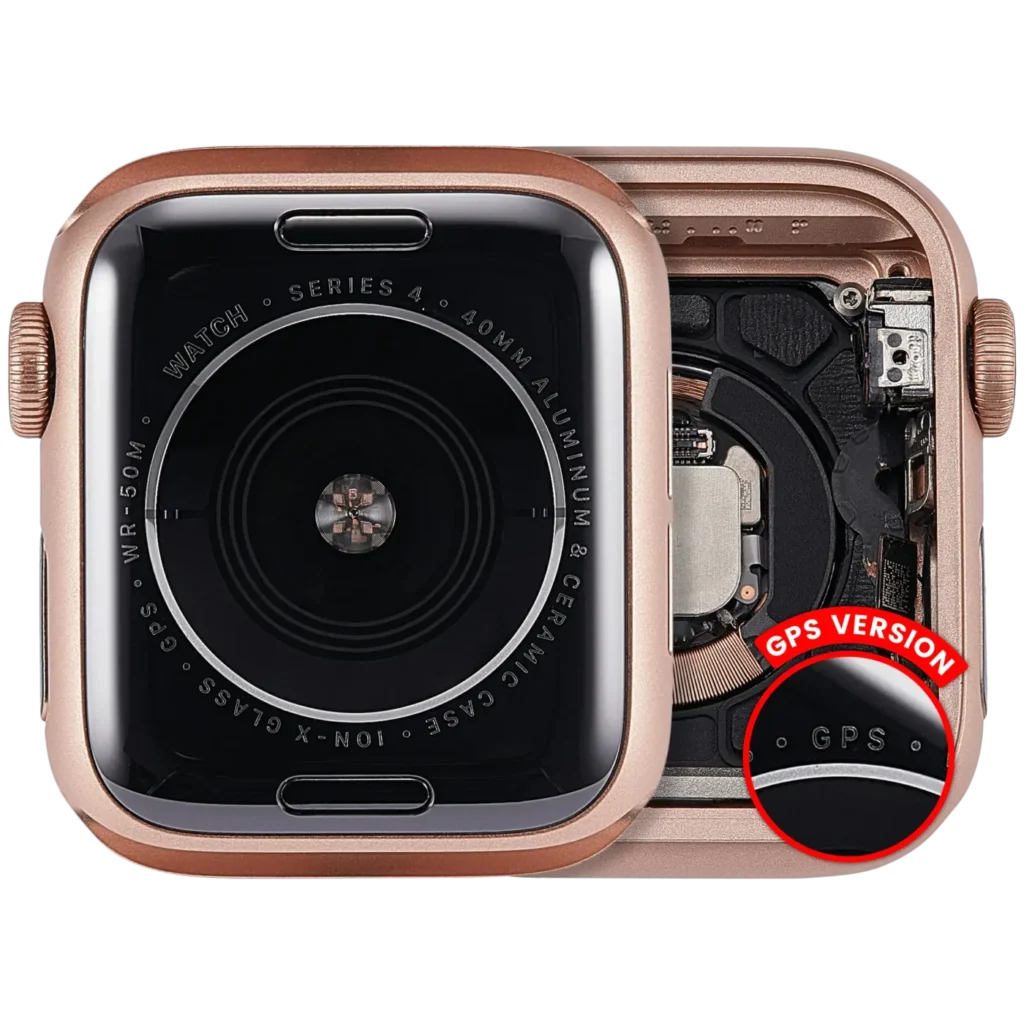 Housing Assembly Compatible For Watch Series 4 (40MM) (Used OEM Pull: Grade A) (GPS Version) (Aluminum / Gold)
