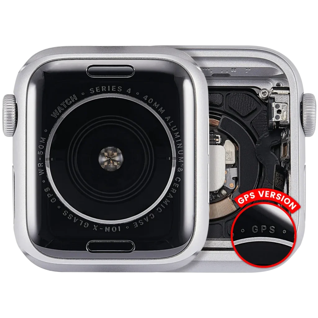 Housing Assembly Compatible For Watch Series 4 (40MM) (Used OEM Pull: Grade A) (GPS Version) (Aluminum / Silver)