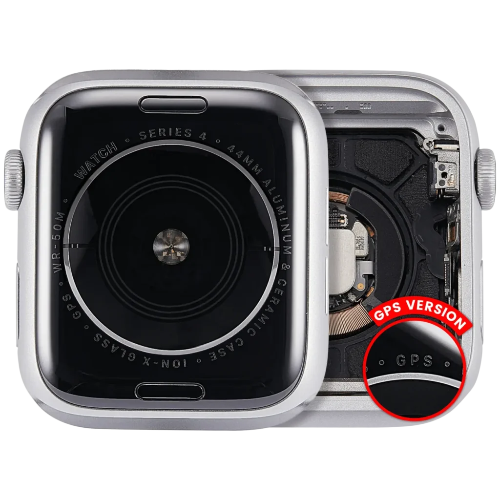 Housing Assembly Compatible For Watch Series 4 (44MM) (Used OEM Pull: Grade A) (GPS Version) (Aluminum / Silver)