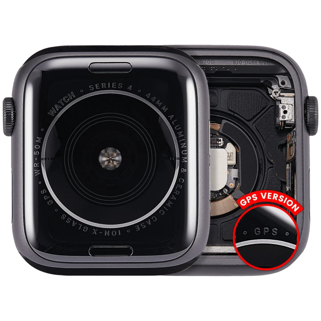 Housing Assembly Compatible For Watch Series 4 (44MM) (Used OEM Pull: Grade A) (GPS Version) (Aluminum / Space Black)
