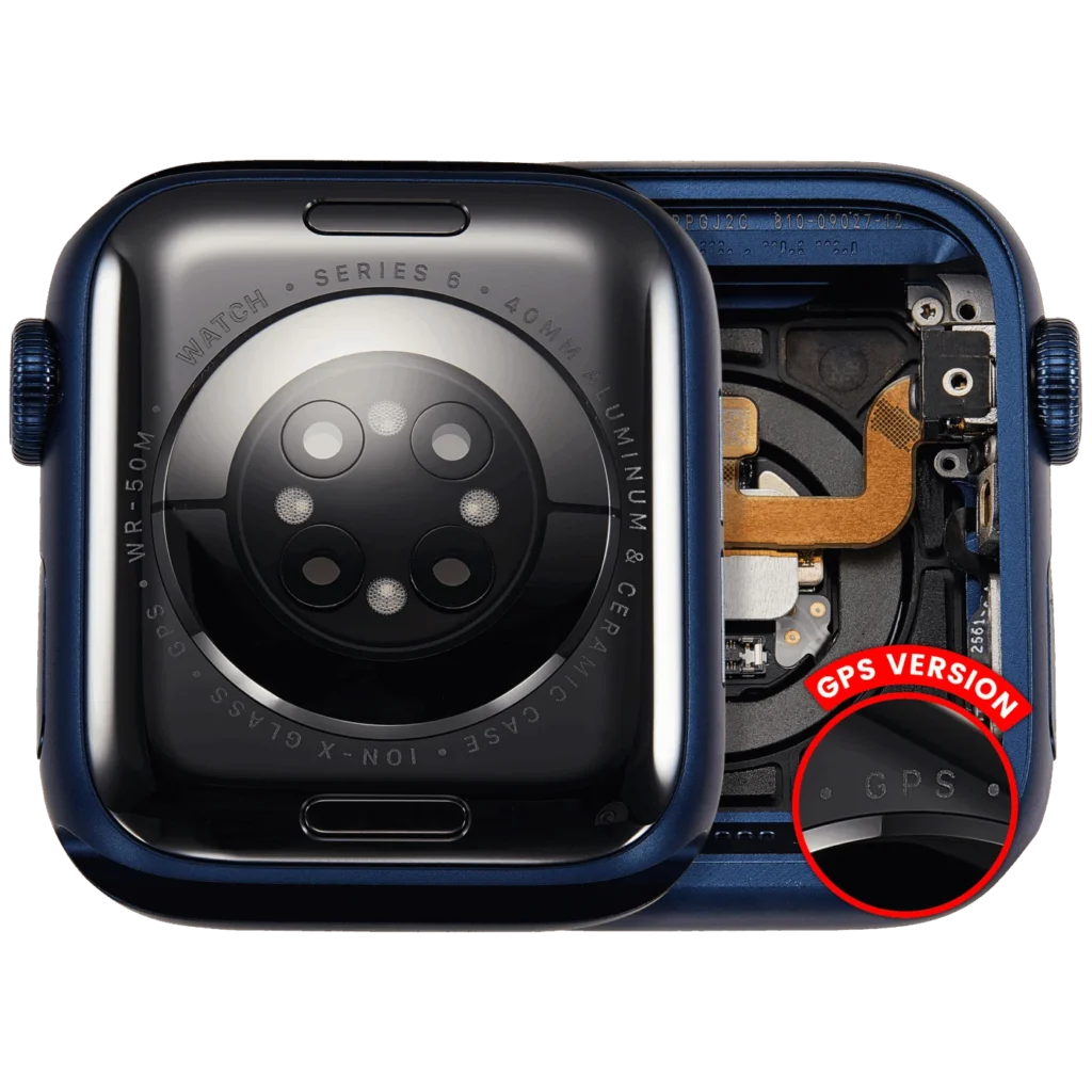 Housing Assembly Compatible For Watch Series 6 (40MM) (Used OEM Pull: Grade A) (GPS Version) (Aluminum / Blue)