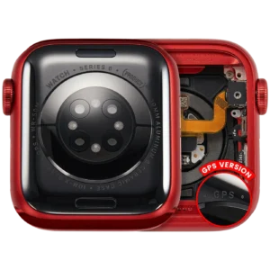 Housing Assembly Compatible For Watch Series 6 (40MM) (Used OEM Pull: Grade A) (GPS Version) (Aluminum / Red)