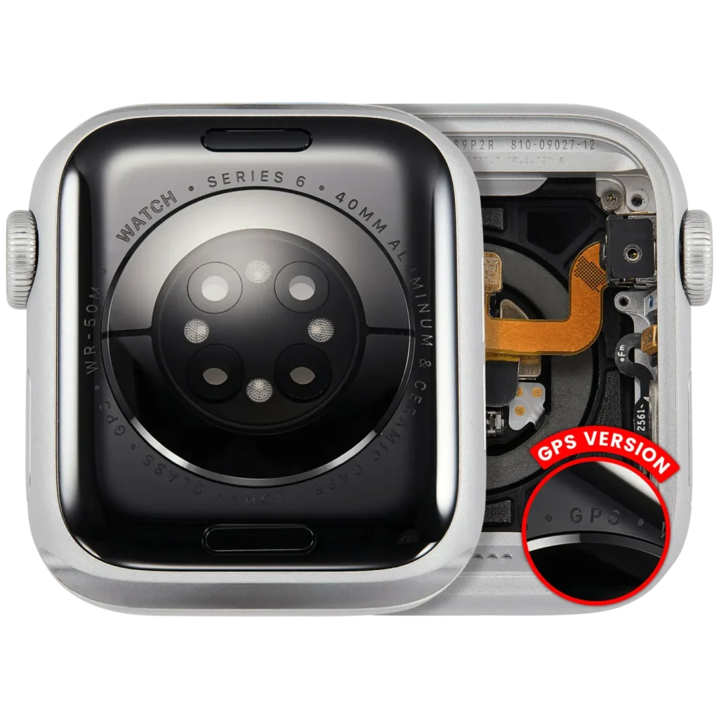 Housing Assembly Compatible For Watch Series 6 (40MM) (Used OEM Pull: Grade A) (GPS Version) (Aluminum / Silver)