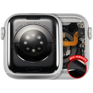 Housing Assembly Compatible For Watch Series 6 (40MM) (Used OEM Pull: Grade A) (GPS Version) (Aluminum / Silver)