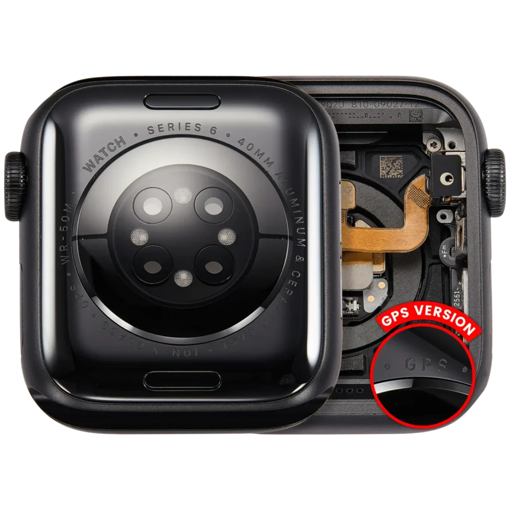 Housing Assembly Compatible For Watch Series 6 (40MM) (Used OEM Pull: Grade A) (GPS Version) (Aluminum / Space Black)