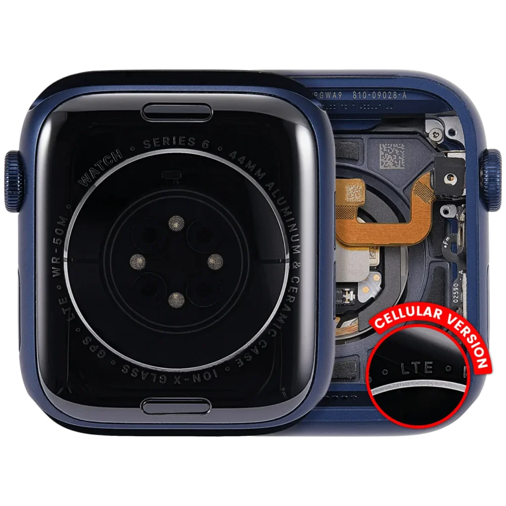 Housing Assembly Compatible For Watch Series 6 (44MM) (Used OEM Pull: Grade A) (Cellular Version) (Aluminum / Blue)