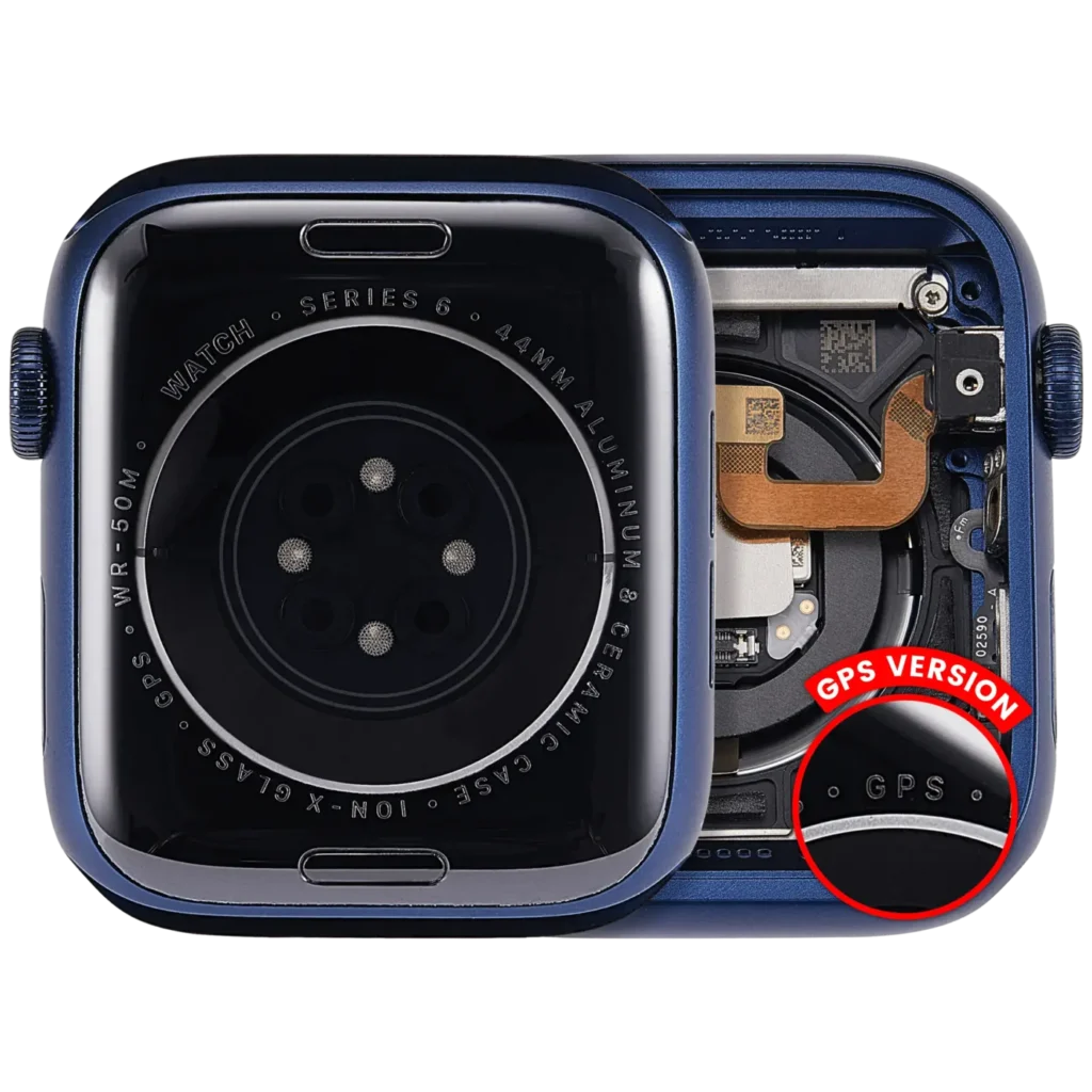 Housing Assembly Compatible For Watch Series 6 (44MM) (Used OEM Pull: Grade A) (GPS Version) (Aluminum / Blue)