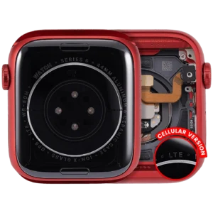 Housing Assembly Compatible For Watch Series 6 (44MM) (Used OEM Pull: Grade A) (Cellular Version) (Aluminum / Red)