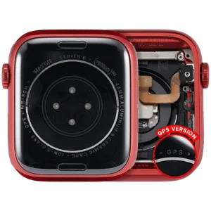 Housing Assembly Compatible For Watch Series 6 (44MM) (Used OEM Pull: Grade A) (GPS Version) (Aluminum / Red)