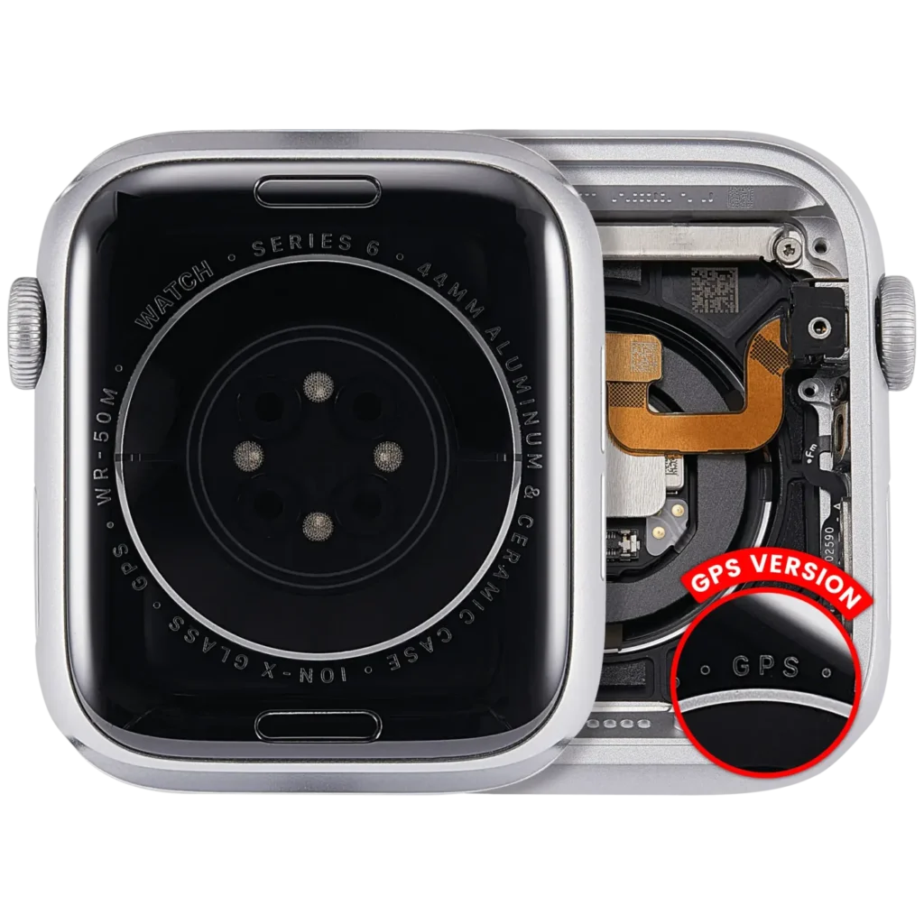 Housing Assembly Compatible For Watch Series 6 (44MM) (Used OEM Pull: Grade A) (GPS Version) (Aluminum / Silver)