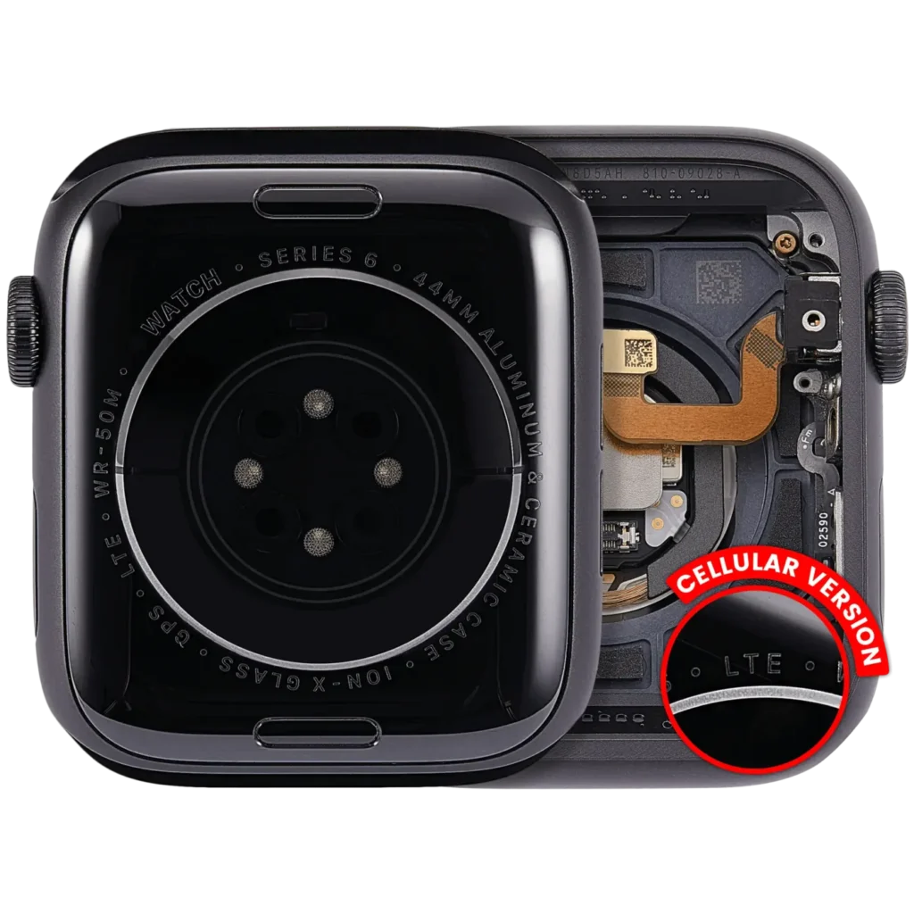 Housing Assembly Compatible For Watch Series 6 (44MM) (Used OEM Pull: Grade A) (Cellular Version) (Aluminum / Space Black)
