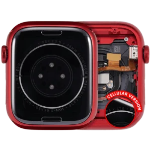 Housing Assembly Compatible For Watch Series 9 (45MM) (Used OEM Pull: Grade A) (Cellular Version) (Aluminum / Red)