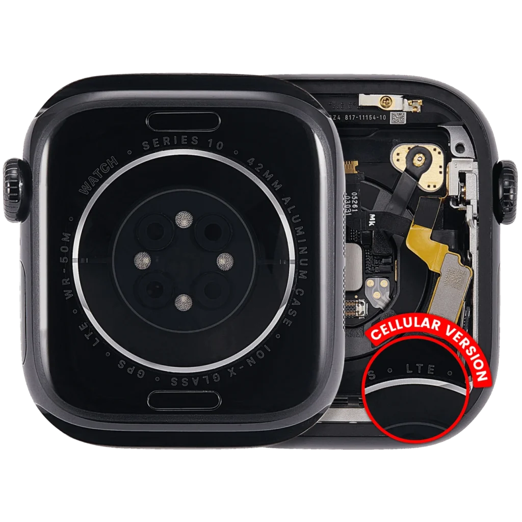 Housing Assembly Compatible For Watch Series 10 (42MM) (Used OEM Pull: Grade A) (Cellular Version) (Aluminum / Jet Black)