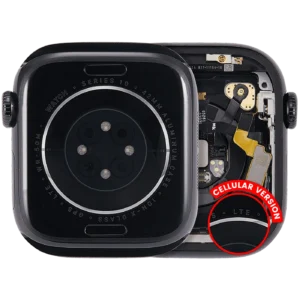 Housing Assembly Compatible For Watch Series 10 (42MM) (Used OEM Pull: Grade A) (Cellular Version) (Aluminum / Jet Black)