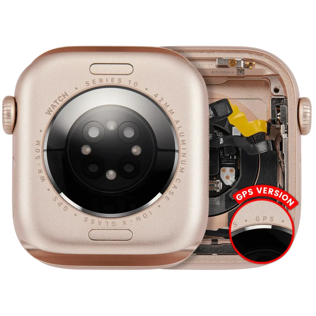 Housing Assembly Compatible For Watch Series 10 (42MM) (Used OEM Pull: Grade A) (GPS Version) (Aluminum / Rose Gold)
