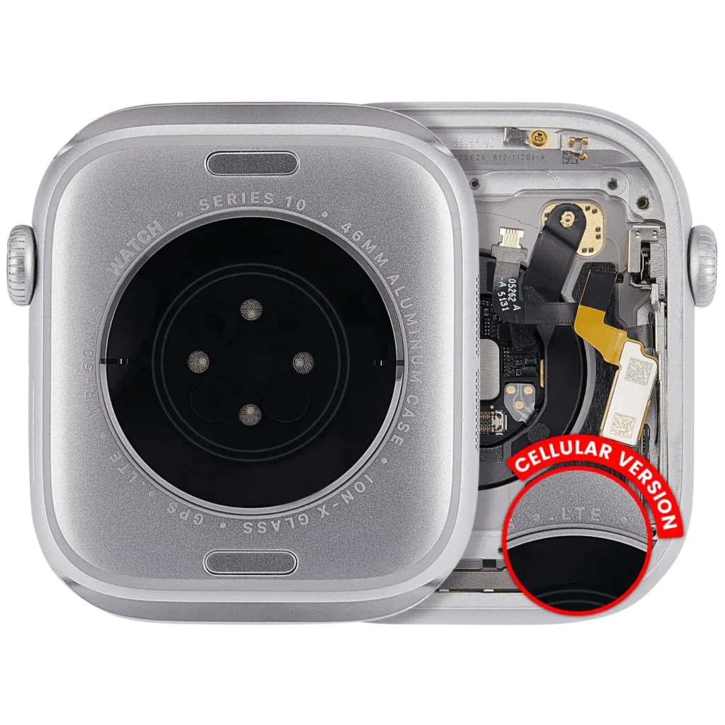Housing Assembly Compatible For Watch Series 10 (46MM) (Used OEM Pull: Grade A) (Cellular Version) (Aluminum / Silver)