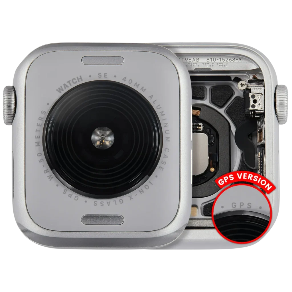 Housing Assembly Compatible For Watch Series SE 2nd (40MM) (Used OEM Pull: Grade A) (GPS Version) (Aluminum / Silver)