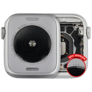 Housing Assembly Compatible For Watch Series SE 2nd (40MM) (Used OEM Pull: Grade A) (GPS Version) (Aluminum / Silver)