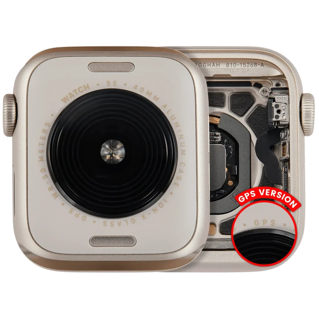 Housing Assembly Compatible For Watch Series SE 2nd (40MM) (Used OEM Pull: Grade A) (GPS Version) (Aluminum / Starlight)