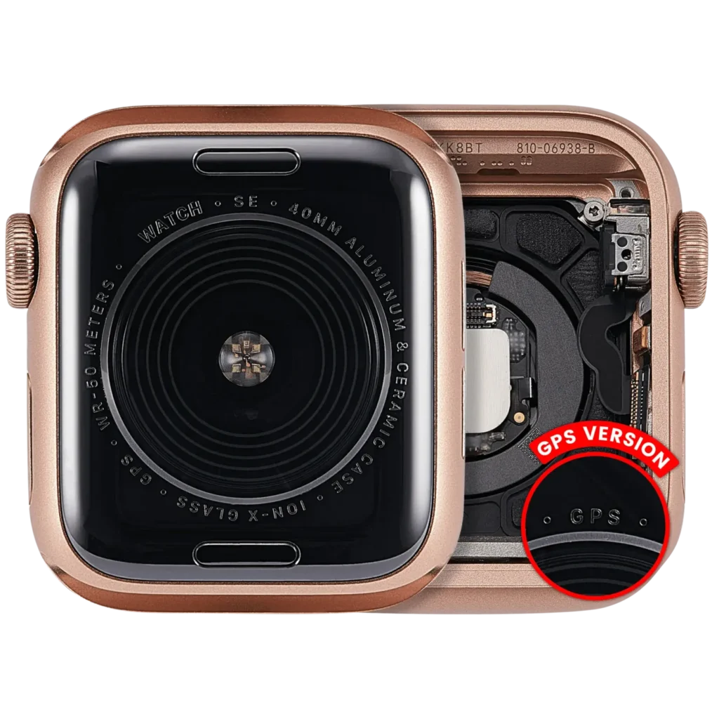 Housing Assembly Compatible For Watch Series SE 1st (40MM) (Used OEM Pull: Grade A) (GPS Version) (Aluminum / Gold)