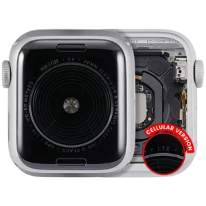Housing Assembly Compatible For Watch Series SE 1st (40MM) (Used OEM Pull: Grade A) (Cellular Version) (Aluminum / Silver)