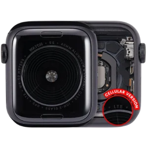 Housing Assembly Compatible For Watch Series SE 1st (40MM) (Used OEM Pull: Grade A) (Cellular Version) (Aluminum / Space Black)