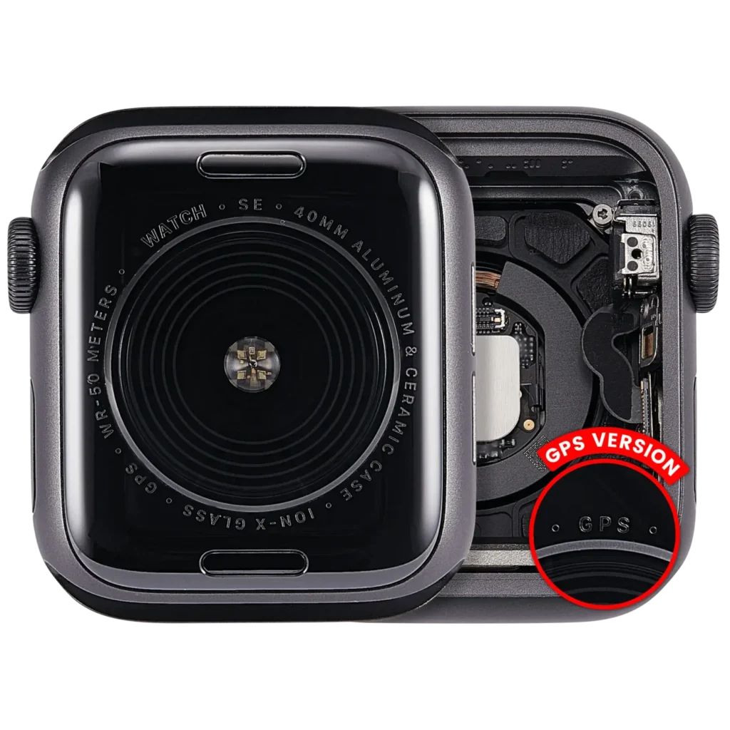 Housing Assembly Compatible For Watch Series SE 1st (40MM) (Used OEM Pull: Grade A) (GPS Version) (Aluminum / Space Black)