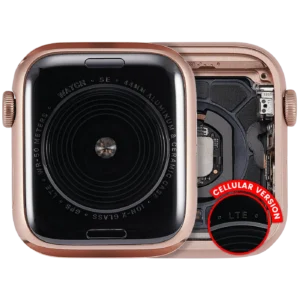 Housing Assembly Compatible For Watch Series SE 1st (44MM) (Used OEM Pull: Grade A) (Cellular Version) (Aluminum / Gold)