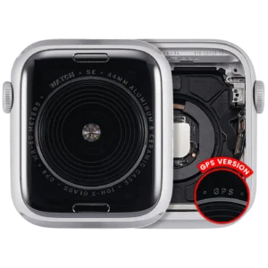 Housing Assembly Compatible For Watch Series SE 1st (44MM) (Used OEM Pull: Grade A) (GPS Version) (Aluminum / Silver)