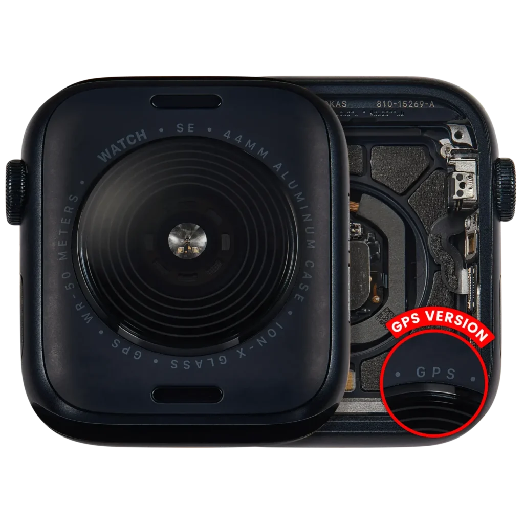 Housing Assembly Compatible For Watch Series SE 2nd (44MM) (Used OEM Pull: Grade A) (GPS Version) (Aluminum / Midnight)