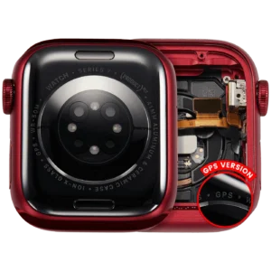 Housing Assembly Compatible For Watch Series 7 (41MM) (Used OEM Pull: Grade A) (GPS Version) (Aluminum / Red)
