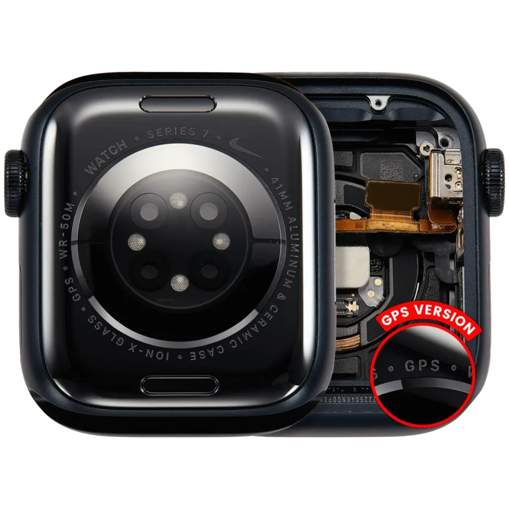 Housing Assembly Compatible For Watch Series 7 (41MM) (Used OEM Pull: Grade A) (GPS Version) (Aluminum / Space Black)